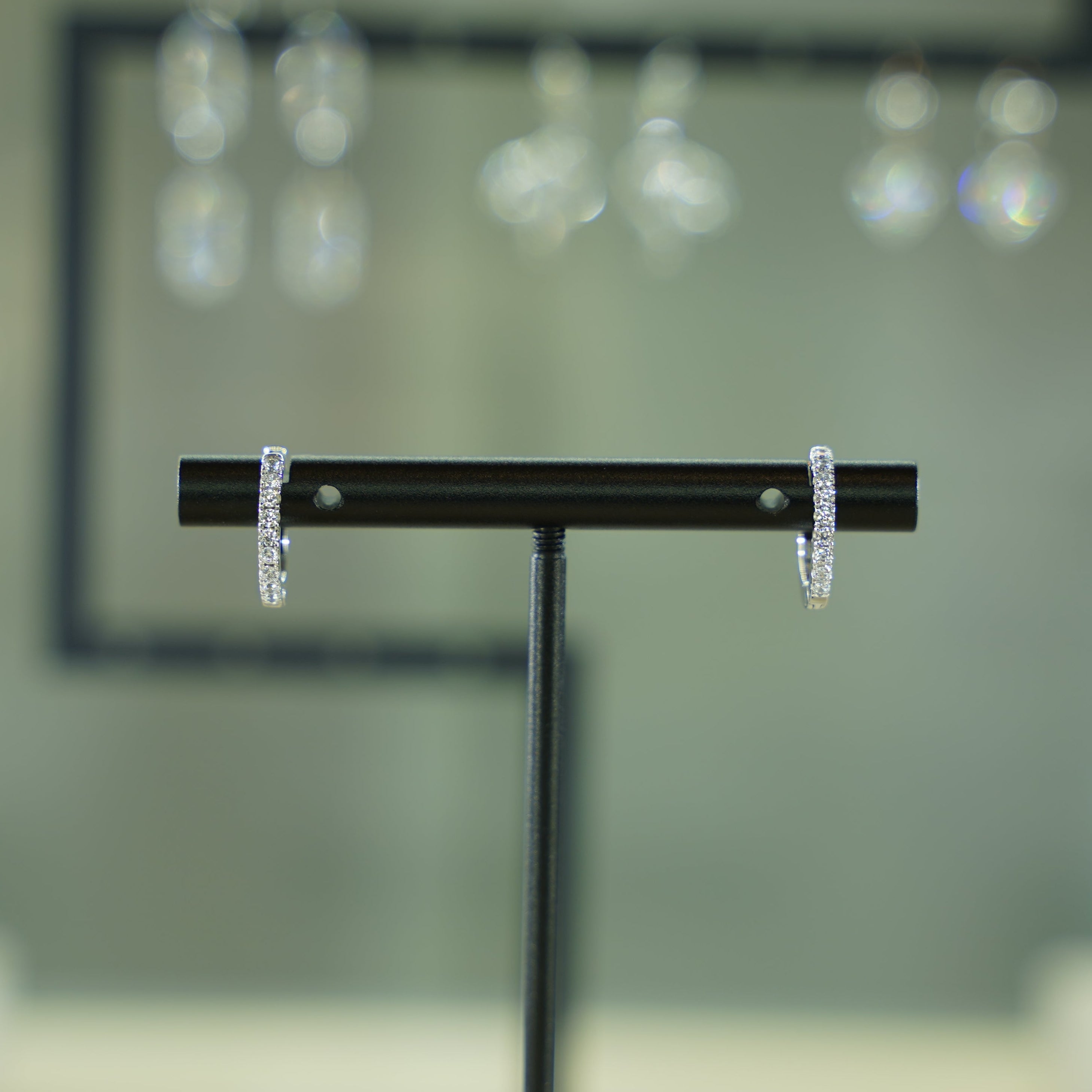 Diamond Hoop Earrings