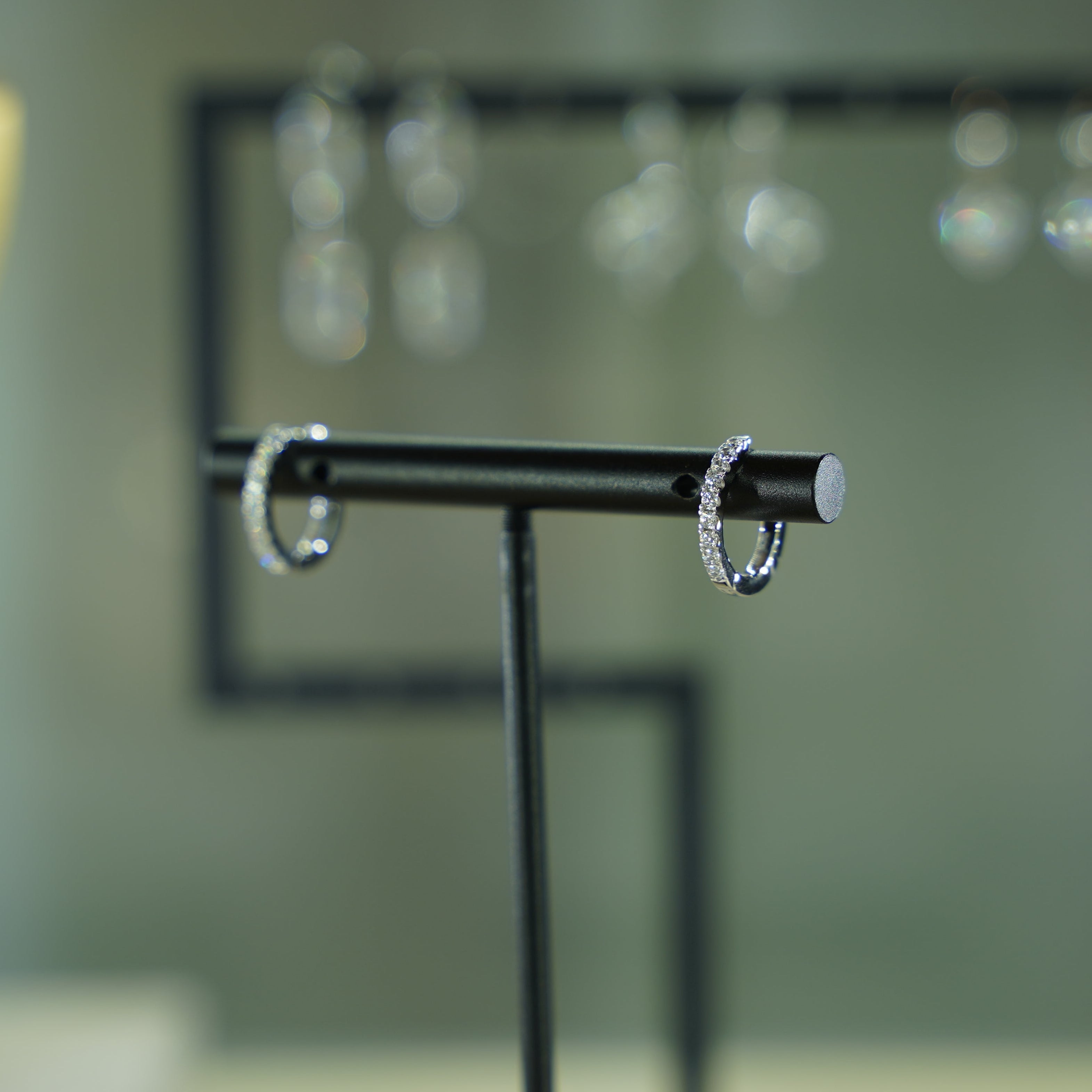 Diamond Hoop Earrings