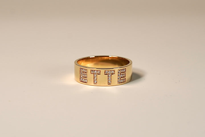 Diamond Pavé Ring - Custom Initials