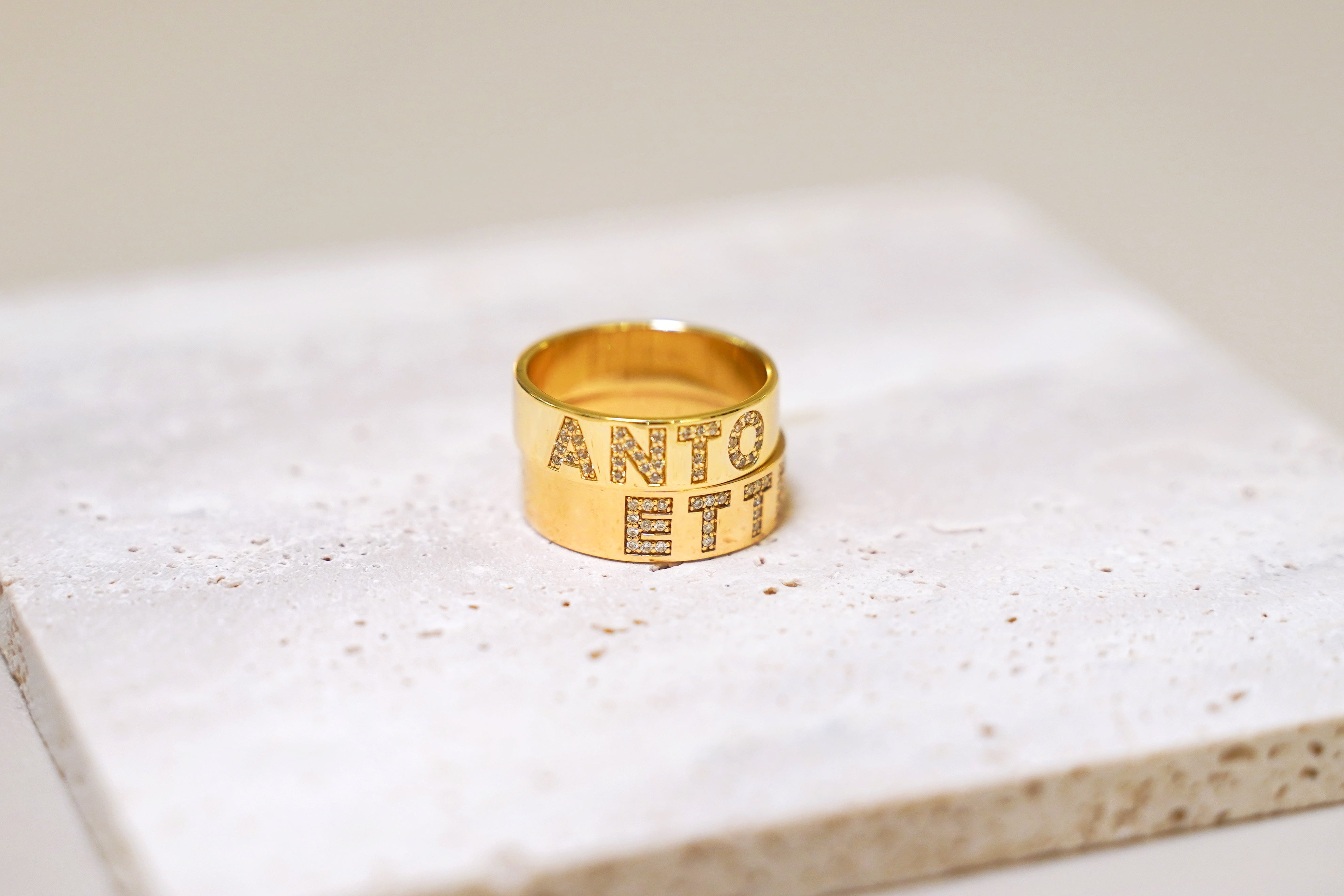Diamond Pavé Ring - Custom Initials