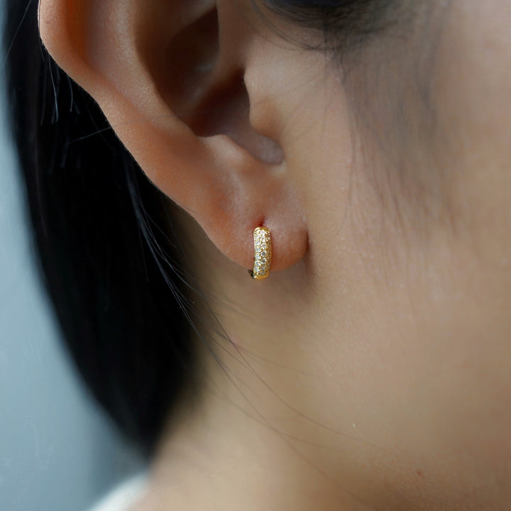 Pavé Diamond Huggie Earrings