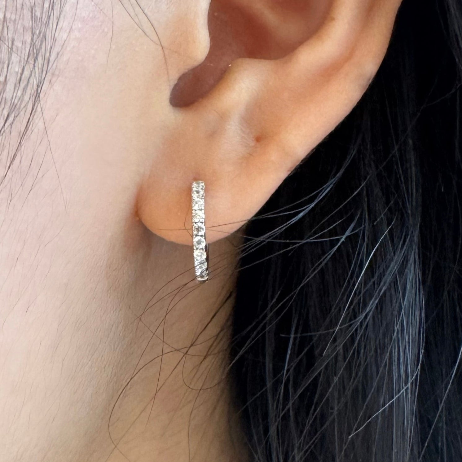 Diamond Hoop Earrings